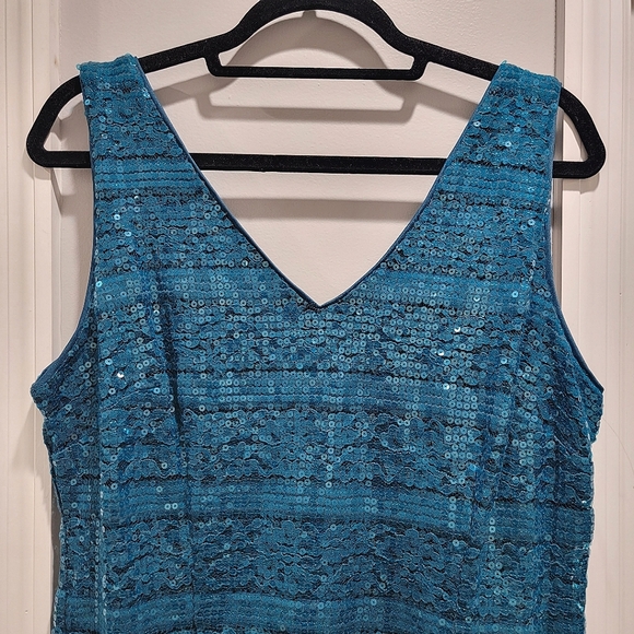 SD Collection Floral Lace Sequin Dress - Picture 4 of 13